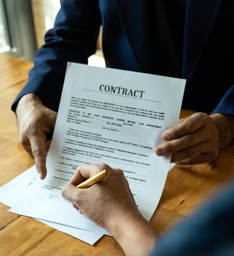 a contract which represents the beginning of a successful business transformation